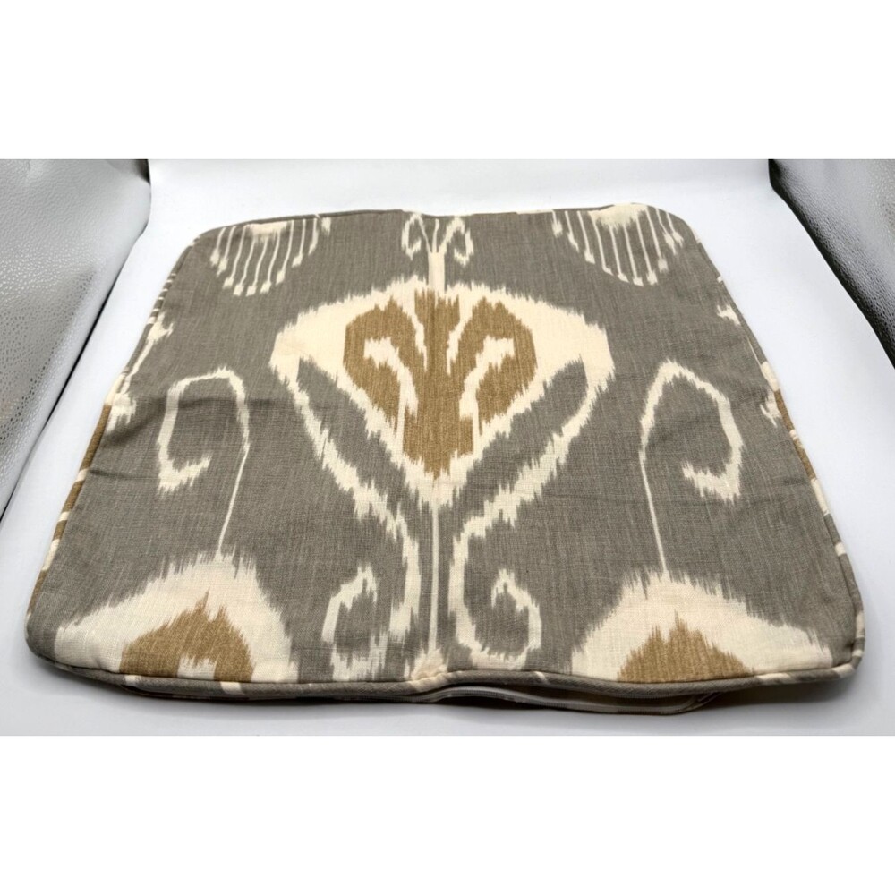 NEW Handmade Custom Kravet Bansuri Pillow Cover 16x16 Ikat Linen Welted